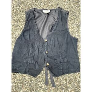 Vtg 90s Ms. Conduct vintage cotton vest made in USA size 14 W